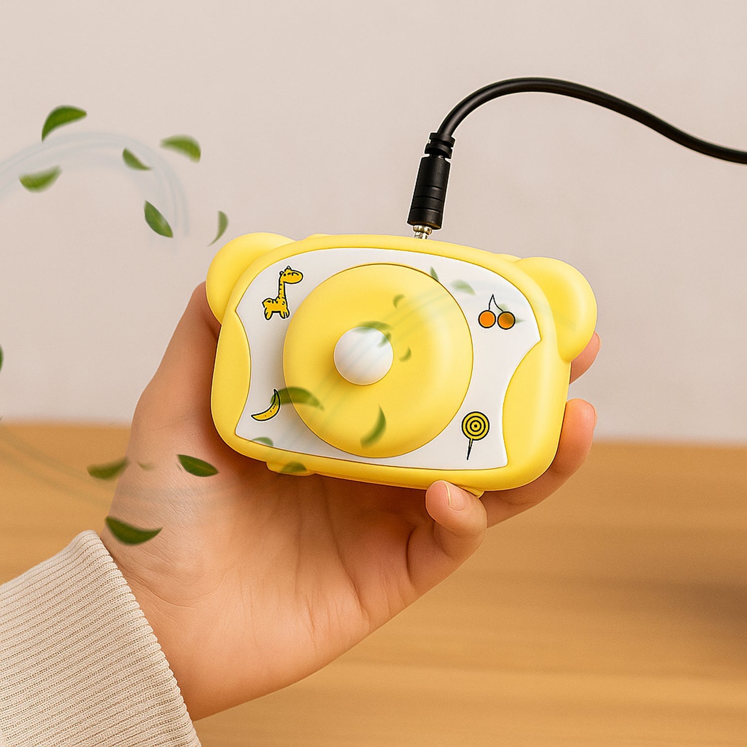 Cute Bear-Shaped Mini Rechargeable Fan (1 Pc) Cute Bear-Shaped Mini Rechargeable Fan (1 Pc)